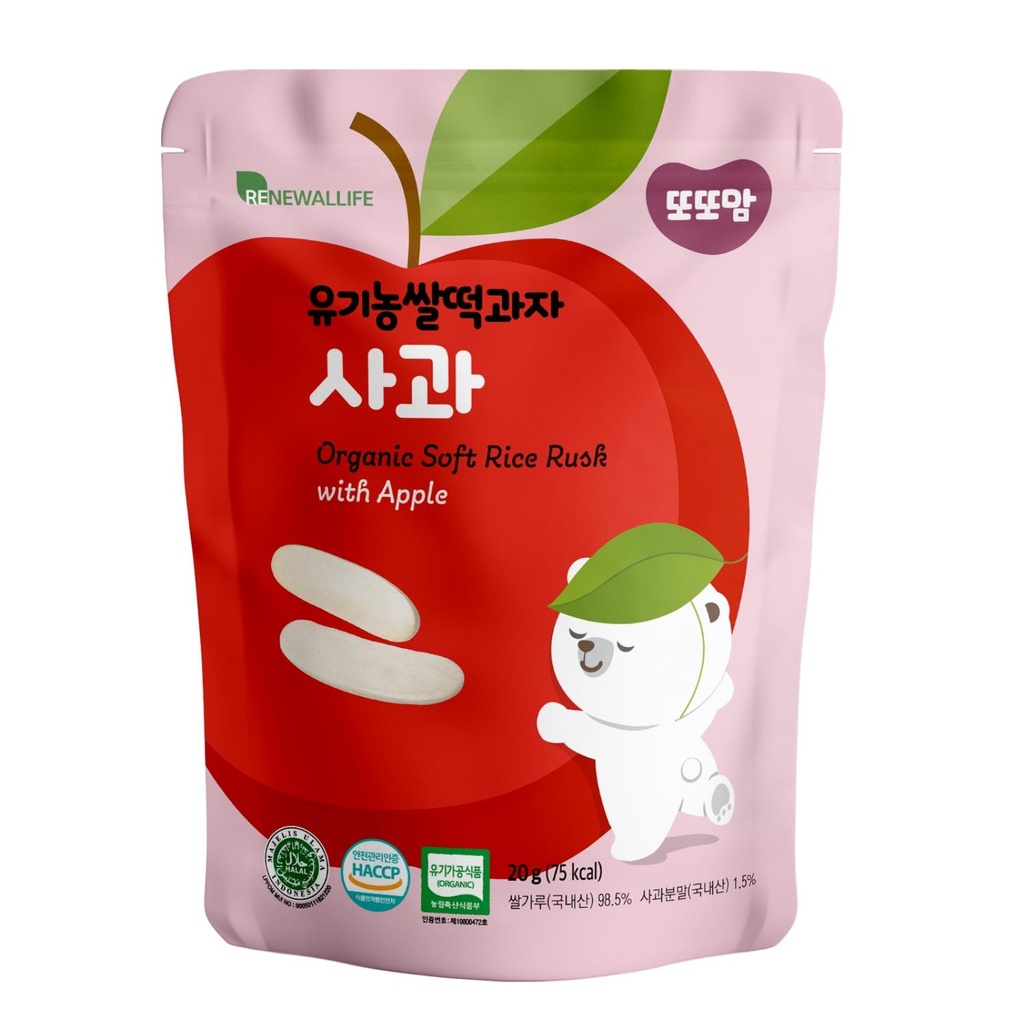 Renewallife - Organic Rice Apple Rusk - 200 G