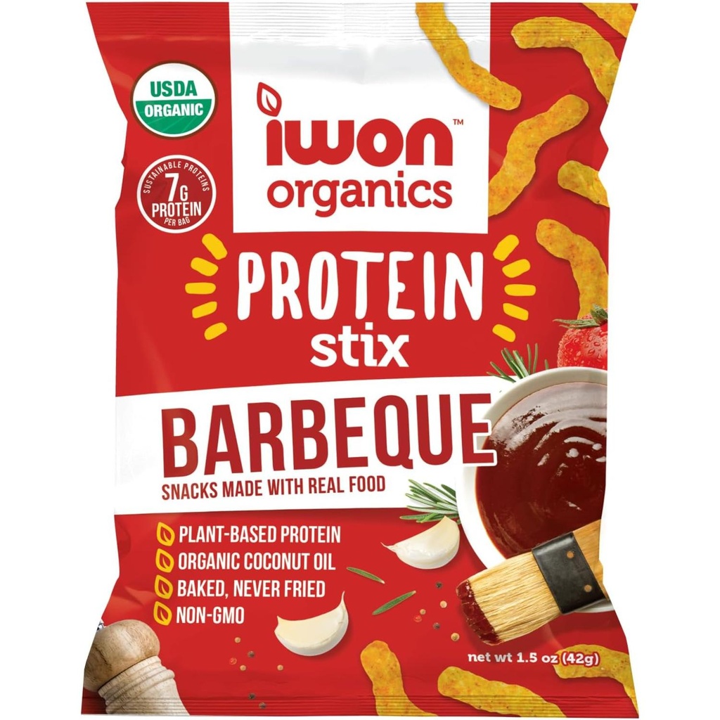 Iwon - Organic Mesquite Bbq Flavored Protein Stix - 42G