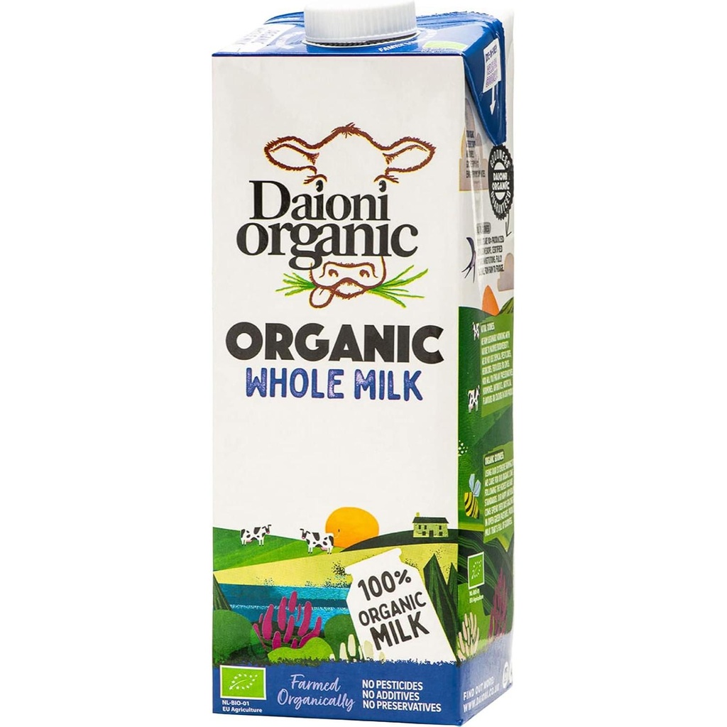 Daioni - Organic Whole Uht Milk - 1L