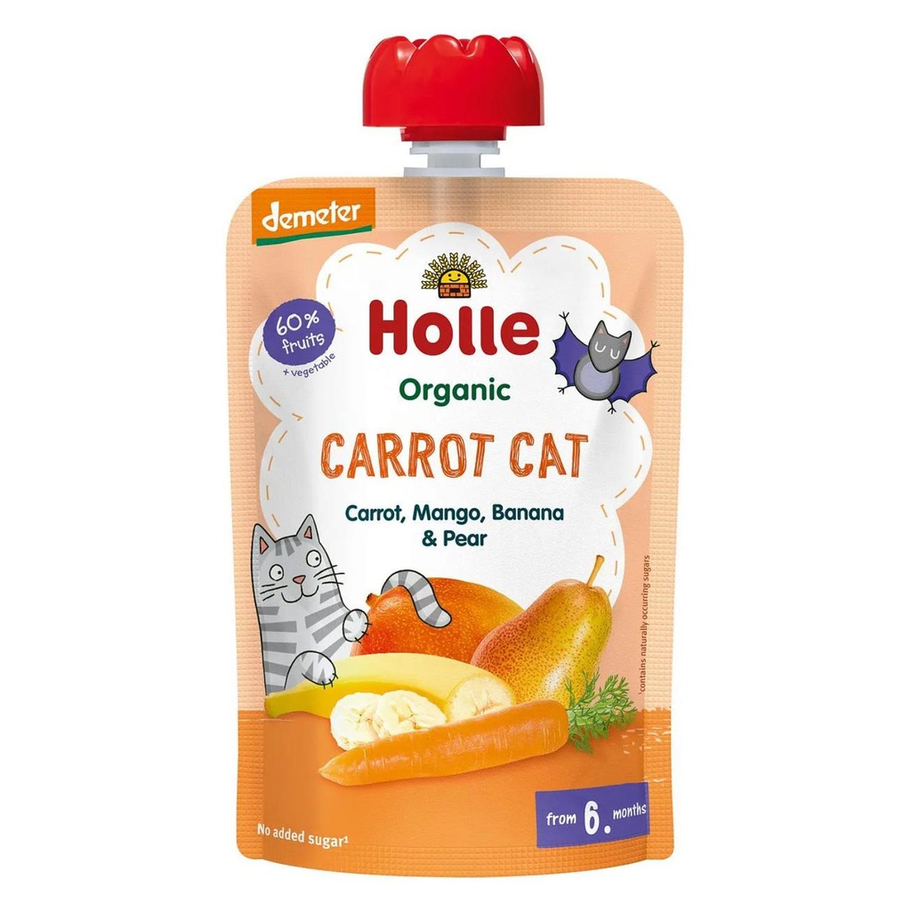 Holle - Organic Carrot Cat Carrot, Mango, Banana & Pear - 100g