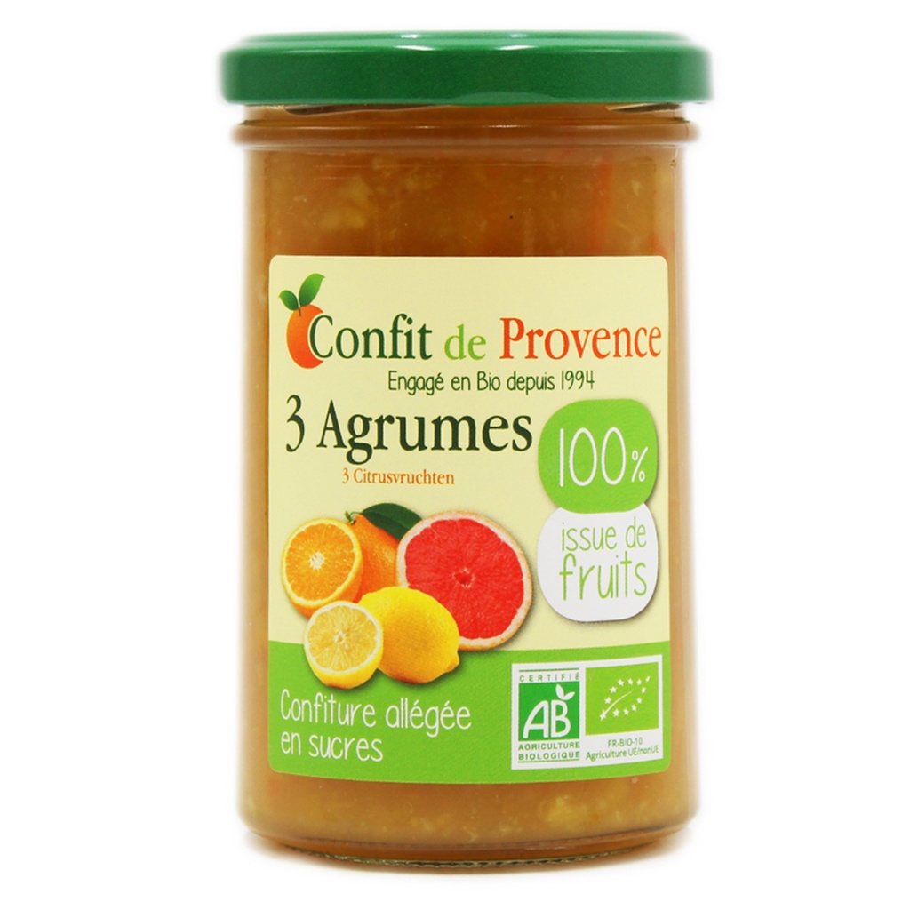 Confit De Provence - Organic 3 Citrus Jam - 290 G