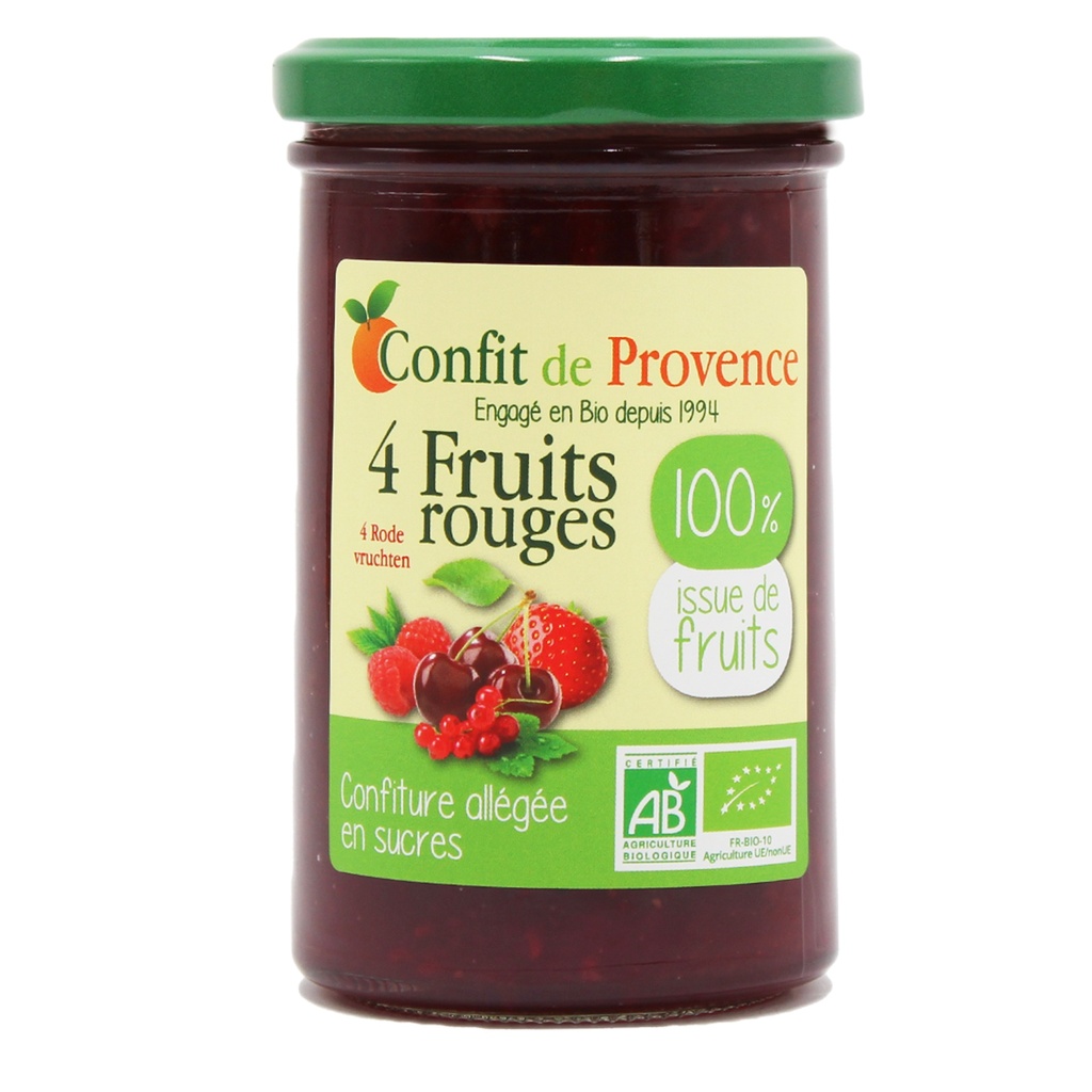 Confit De Provence - Organic 4 Red Berries Jam - 290 G