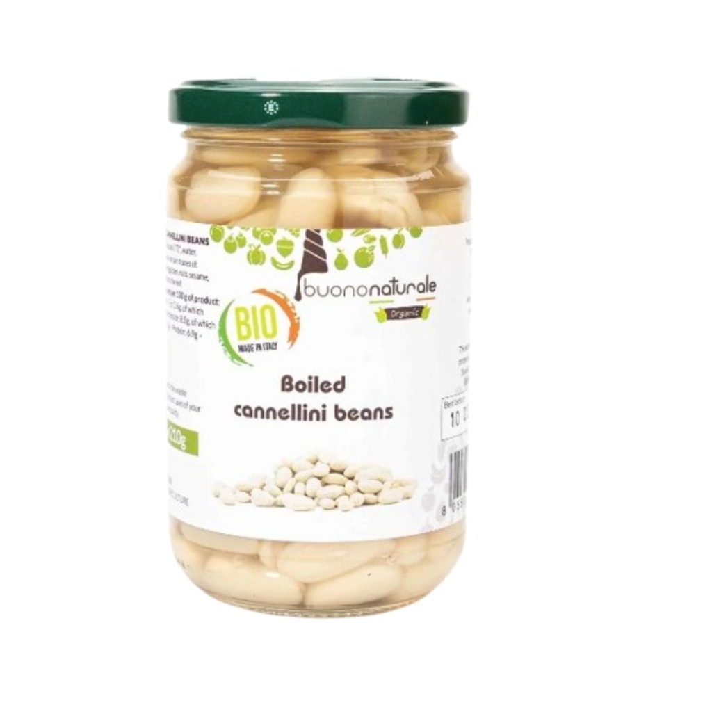 Cannellini Beans (Boiled) - 0.3Kg - Buononaturale