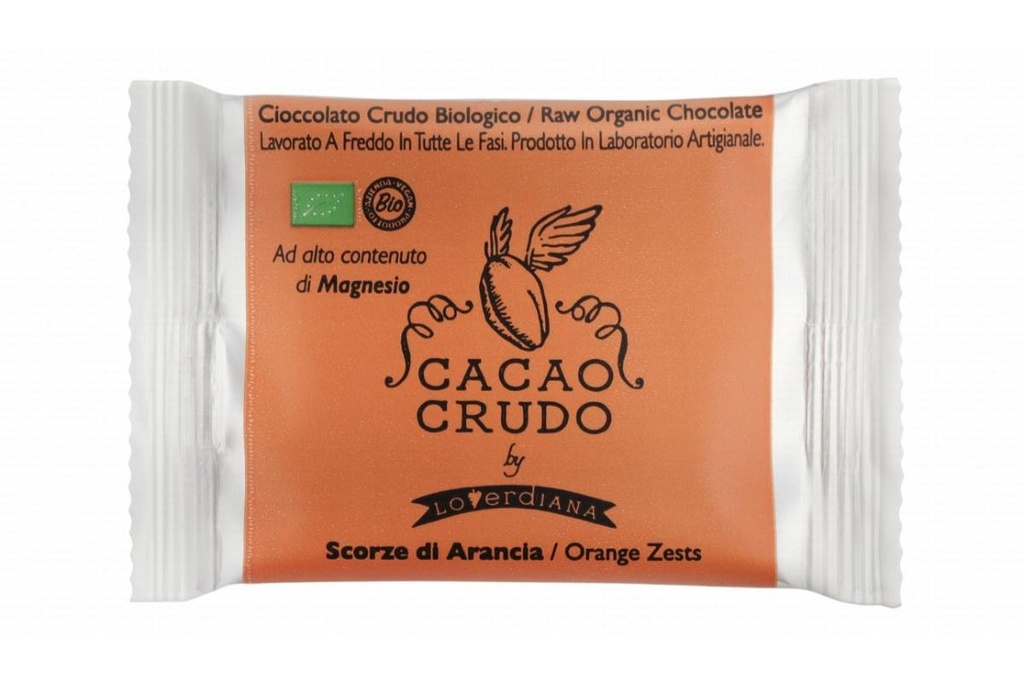 Cacao Crudo - Organic Cacao Bar Dark Chocolate & Orange Zests - 5 G