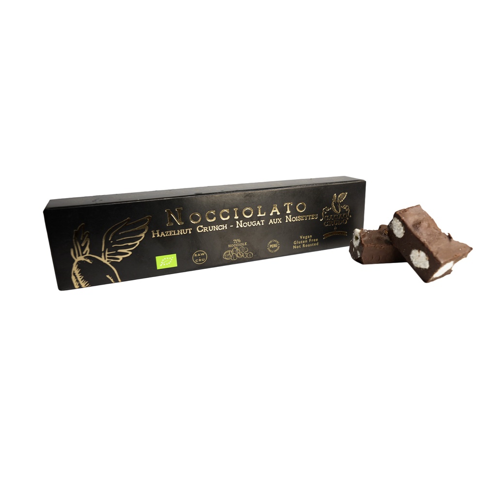 Cacao Crudo - Organic Nocciolato Hazelnut Cacao Bar - 200 G