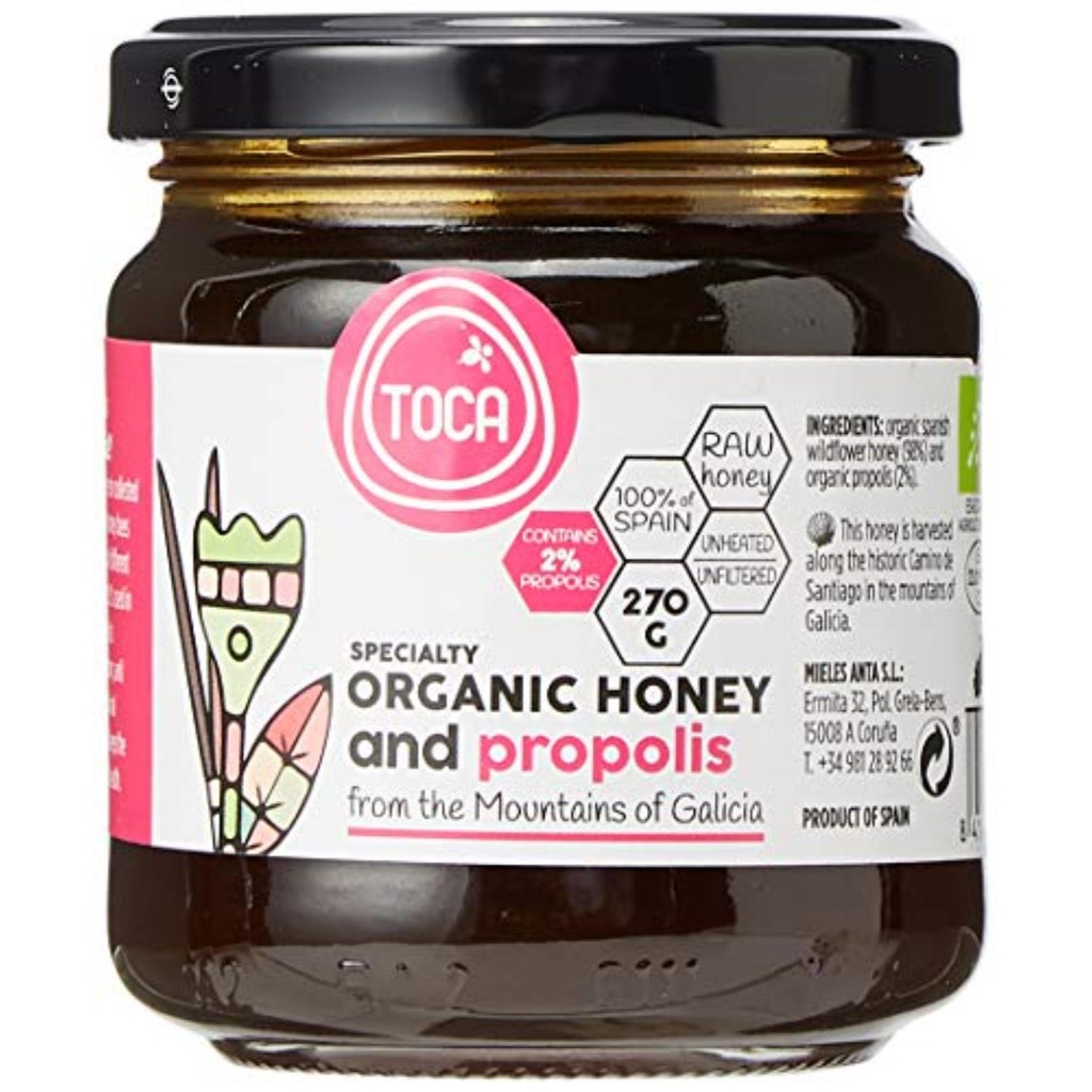 Toca - Organic Honey Mountain & Propolis Galician - 270 G