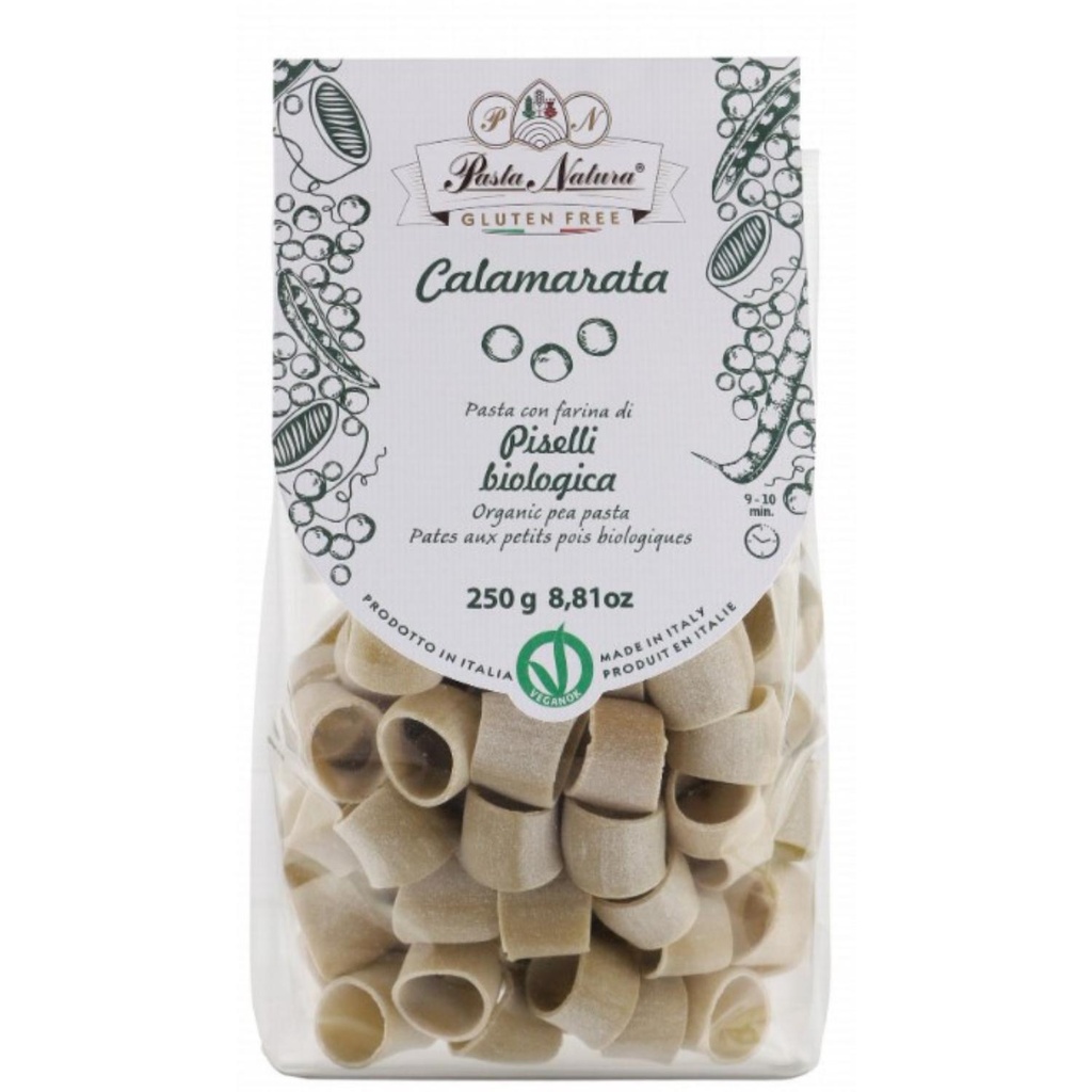 Pasta Natura - Organic Green Peas Vegan Pasta Calamarata - 250 G