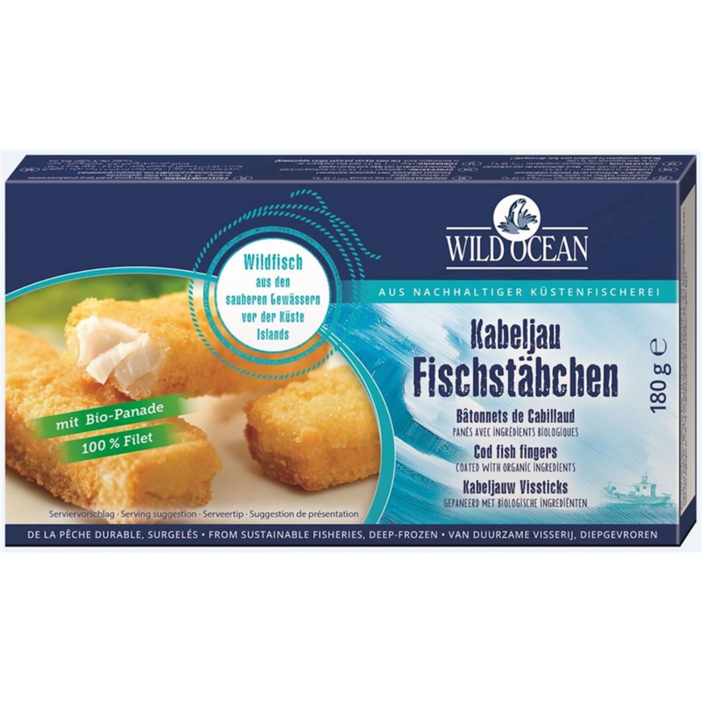 Wild Ocean - Glutenfree Fish-Fingers, Organic Breaded - 180G