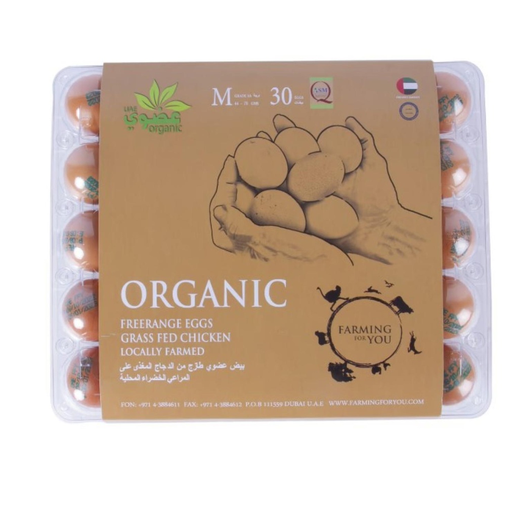 Farming For You - Free Range Organic Eggs 30 Pcs Tray