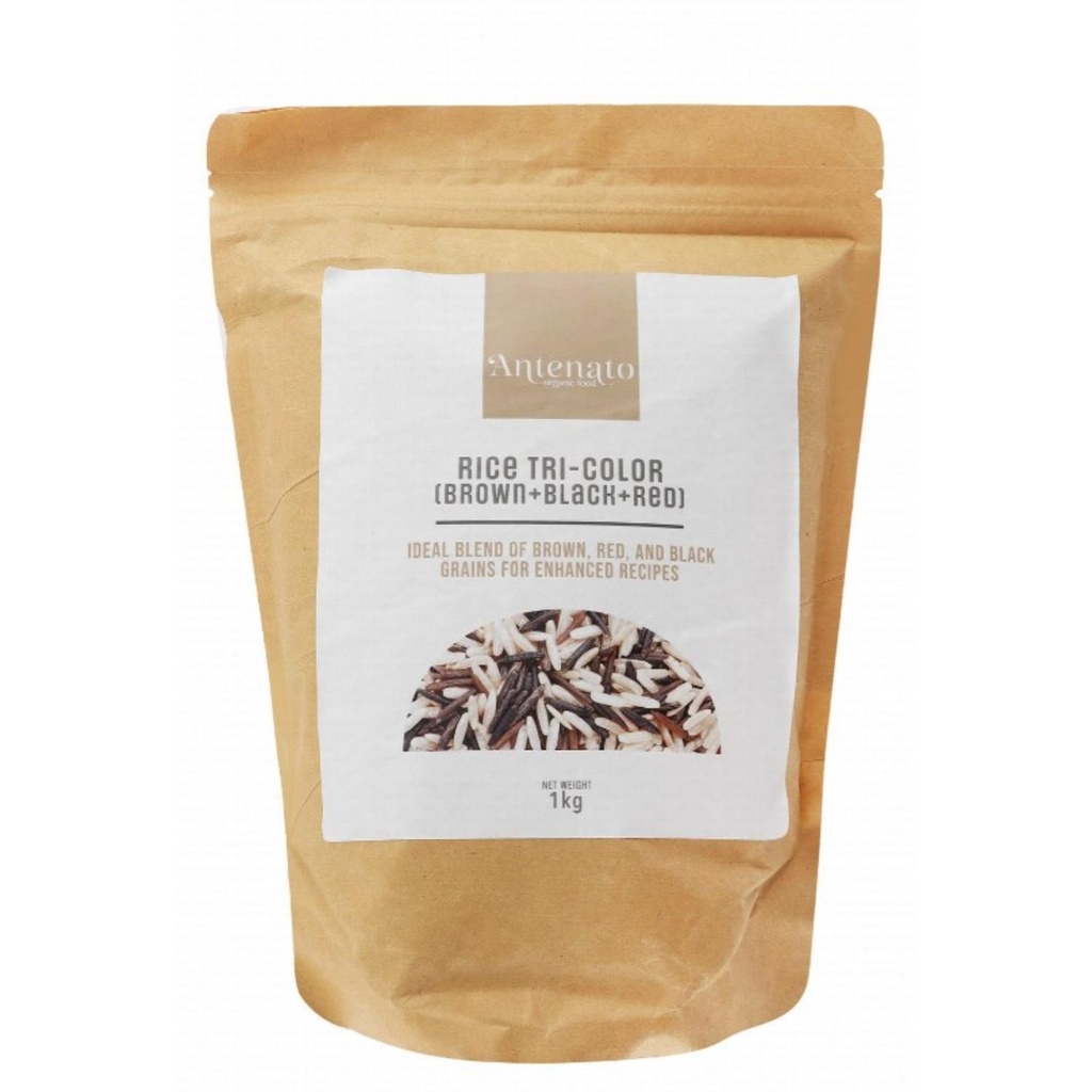 Antenato - Organic Rice Brown+Black+Red - 1 KG