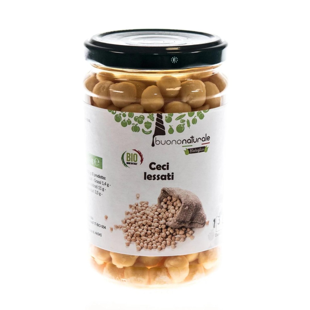 [0000866] Chickpeas (Boiled) - 0.3Kg - Buononaturale